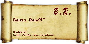 Bautz René névjegykártya
